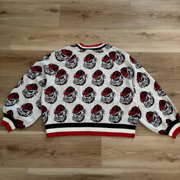 Queen of Sparkles Georgia Bulldogs Mascot Rhinestone Knit Cardigan S - Picture 8 of 11